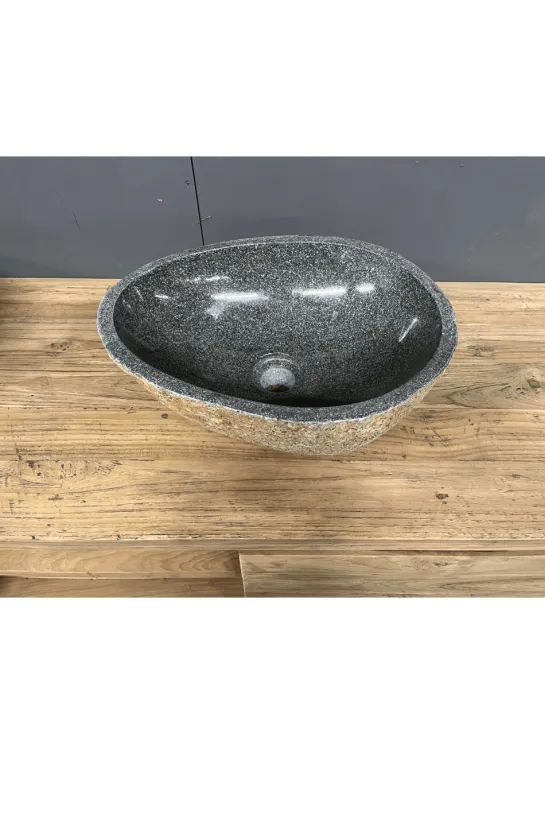 Kleine Ronde Twin Set Rivierkeien Wasbakken – Set van 2