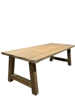 Landelijke eettafel van gerecycled teak 240 cm met a poten
