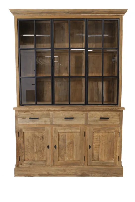 Landelijke vitrinekast 150 cm