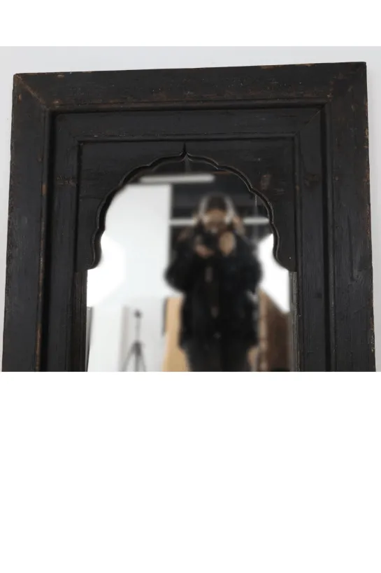 Landelijke zwarte oude spiegel 80×150 cm