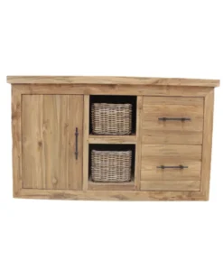 Landelijk teakhouten badkamer meubel 145 cm