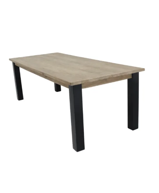Licht teak houten eettafel