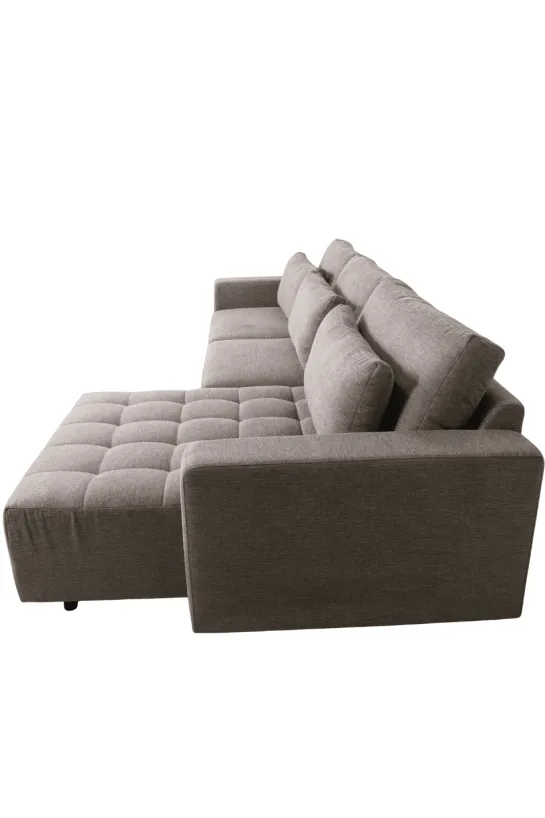 Luxe grote hoekbank – 350 cm – Plofbank – Grijs