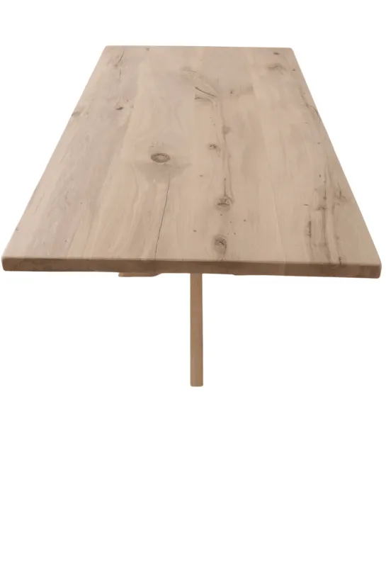 Massief eiken houten eettafel met eiken houten matrixpoot 200 cm