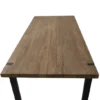Massieve Teakhouten Eettafel met Metalen U-Poten – Uniek Design