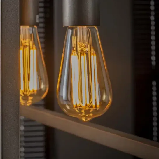 Organische Hanglamp – Stellar Black 6-lichts met zwart glas