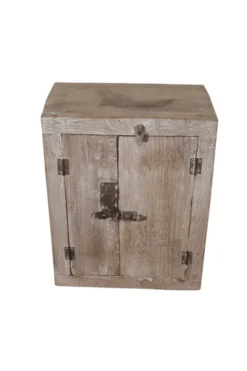 Oud charmant klein (nacht)kastje beige