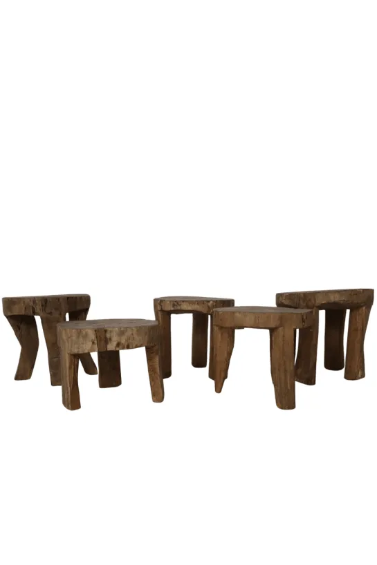 Oude Houten Bijzettafels