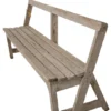 Oud Houten Schoolbankje met Rugleuning – 182x53x85 cm