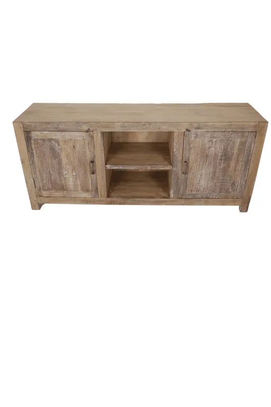 Oud houten verweerd tv meubel