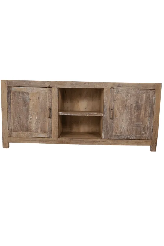Oud houten verweerd tv meubel