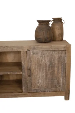 Oud houten verweerd tv meubel