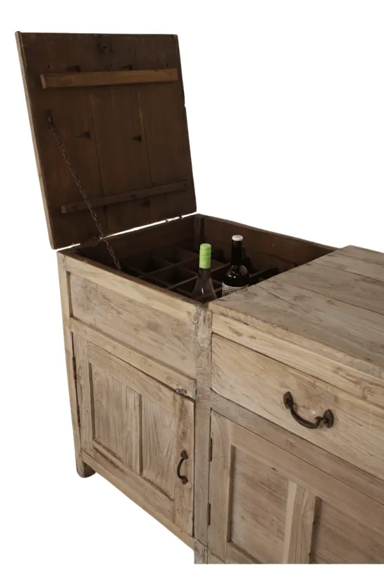 Oud Licht Houten Dressoir