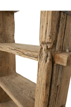 Oud robuuste Houten Boekenkast / Rek – Hoog