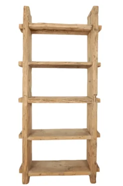Oud robuuste Houten Boekenkast / Rek – Hoog