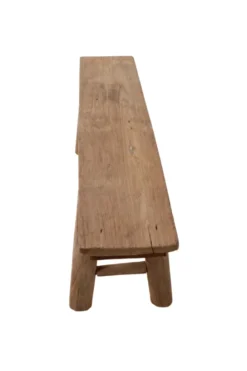 Oud teak houten bankje