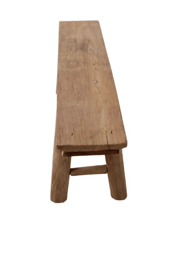 Oud teak houten bankje