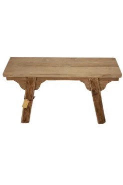 Oud teak houten bankje 90 cm