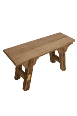 Oud teak houten bankje 90 cm