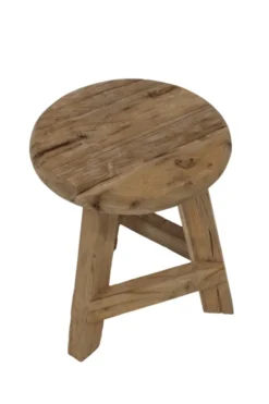 Oud teakhouten krukje