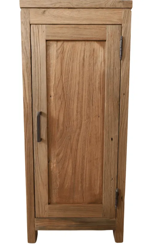 Oud teak houten toiletkastje