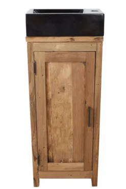 Oud teak houten toiletkastje