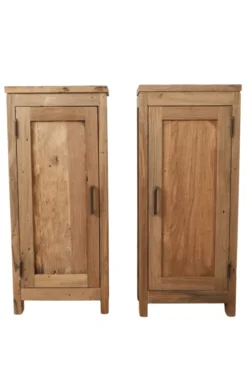 Oud teak houten toiletkastje
