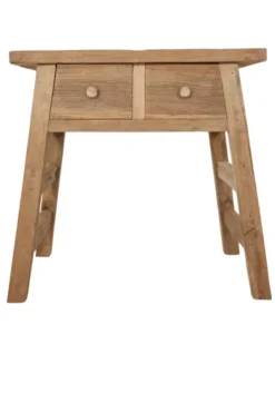 Oud Teak Houten Wandtafeltje – 80x40x80 cm