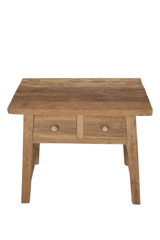 Oud Teak Houten Wandtafeltje – 80x40x80 cm