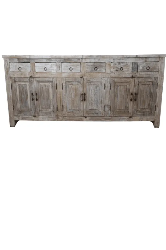 Oud Wit-Beige Dressoir uit India: Authentiek en Uniek