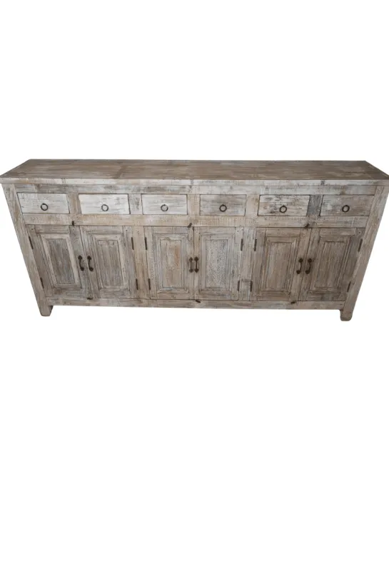 Oud Wit-Beige Dressoir uit India: Authentiek en Uniek