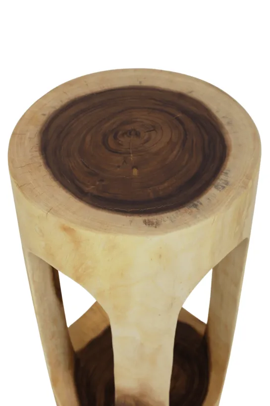 Planten tafel zuil open van binnen suar hout