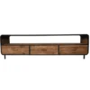 Retro Industrieel TV-meubel van Teak Hout met Metaal