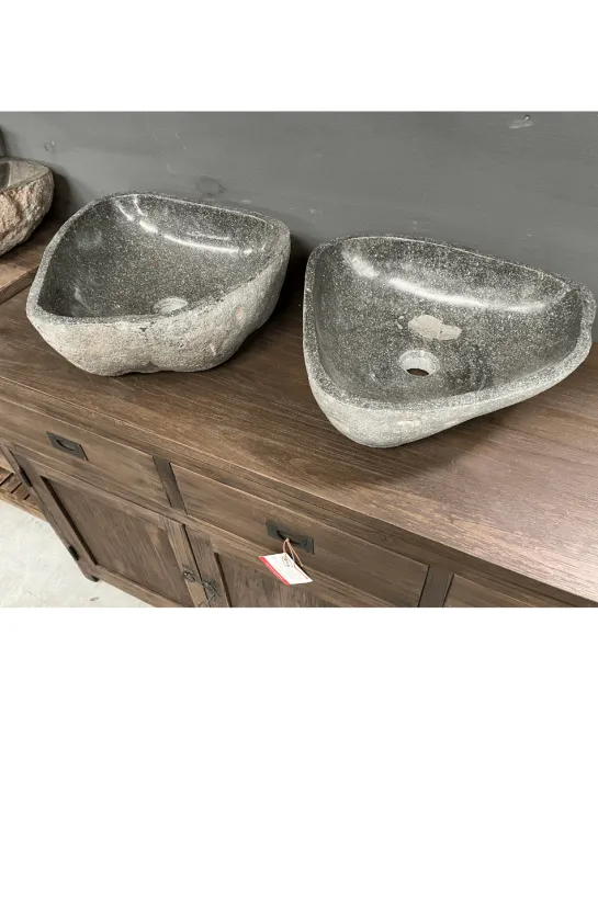 Rivierkei Wasbakken – Twin Set van 2