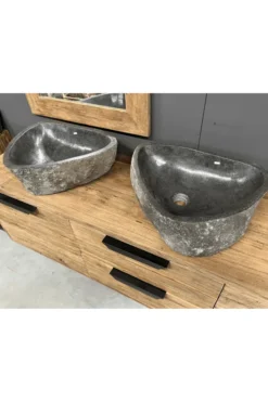 Rivierkei Wasbakken – Twin Set van 2