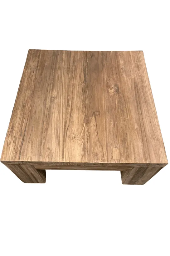 Robuuste teak salontafel 80×80