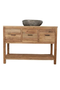 Robuust ruw teak badkamermeubel