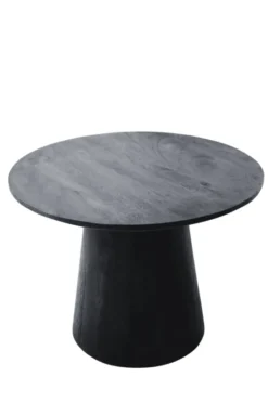 Ronde Salontafel – Zwart Mango Hout 60 cm
