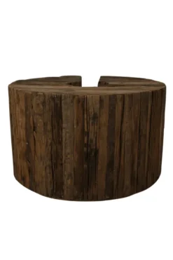 Ronde stoere grove salontafel