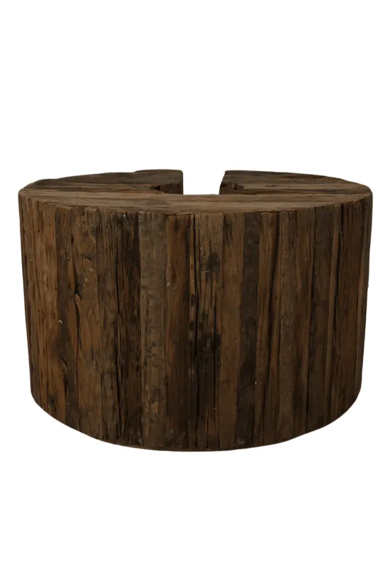 Ronde stoere grove salontafel