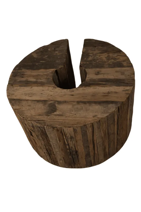 Ronde stoere grove salontafel