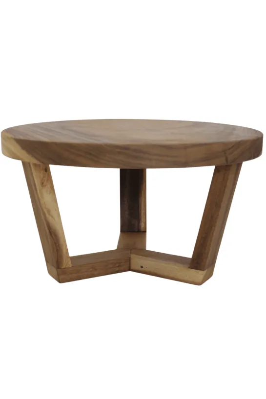 Ronde suar houten salontafel