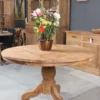 Ronde teak eettafel klassieke poot