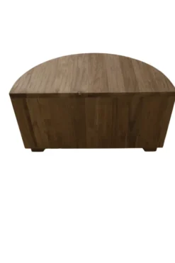 Ronde Teakhouten Salontafel – Uitschuifbaar & Met Plankjes