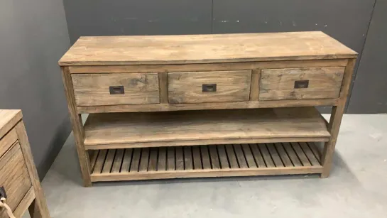 Rustiek teak badkamermeubel