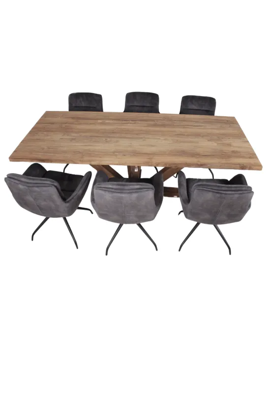 Ruwe stoere eettafel 220 cm