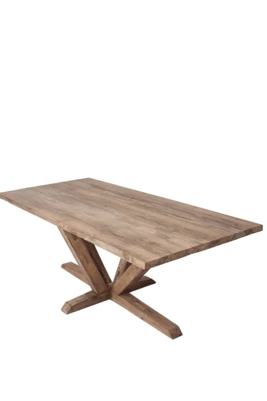 Ruwe stoere eettafel 220 cm