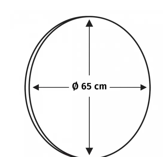spiegel rond – 65 x 65 cm – zwart