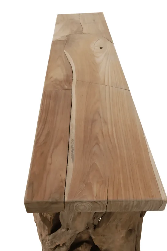 Stoere grove teak houten side table 160 cm