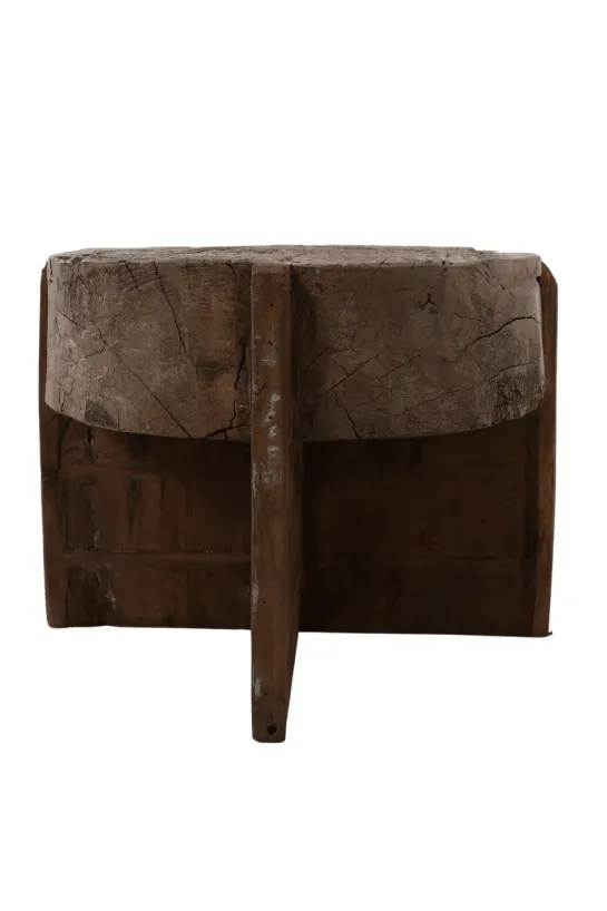 Stoere ronde bijzettafel